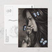 Blaue Schmetterlinge Postkarte (Vorne/Hinten)
