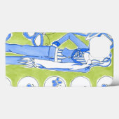 Blaue Schmetterlinge rund um das glamouröse Mädche Case-Mate iPhone Hülle (Rückseite (Horizontal))