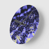 Blaue Schmetterlinge Runde Wanduhr (Winkel)