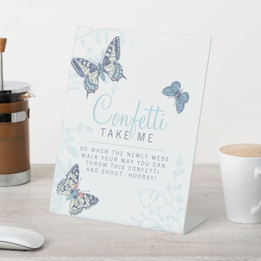 Blaue Schmetterlinge Sockelschild (In SItu)