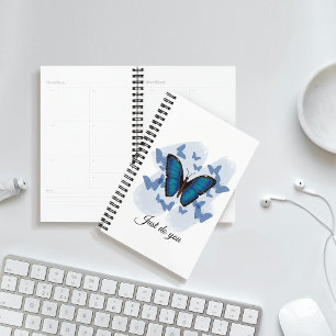 Blaue Schmetterlinge - Spiralplaner mit Hartcover Planer