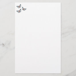 Blaue Schmetterlinge stationär Briefpapier