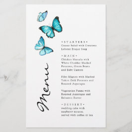 Blaue Schmetterlinge. Stilvolle moderne Hochzeitsk