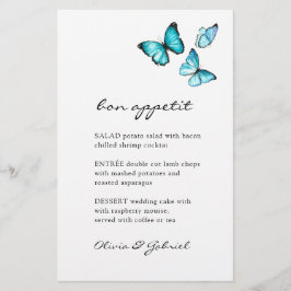 Blaue Schmetterlinge Stilvolles, elegantes Hochzei