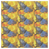Blaue Schmetterlinge Stoff (Nahaufnahme)