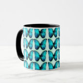 Blaue Schmetterlinge Tasse (Vorderseite Links)