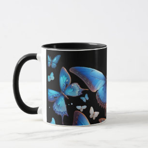 Blaue Schmetterlinge Tasse