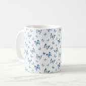 Blaue Schmetterlinge Tasse (Vorderseite Links)