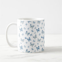 Blaue Schmetterlinge Tasse