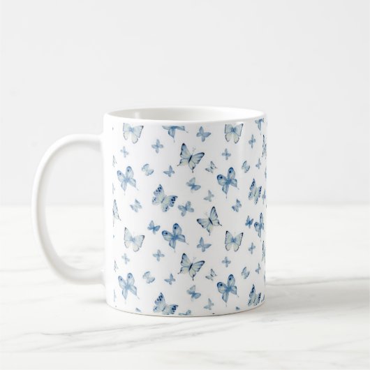 Blaue Schmetterlinge Tasse (Links)