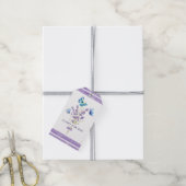 Blaue Schmetterlinge und Lavendelmarke Geschenkanhänger (Mit Garn)