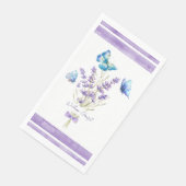 Blaue Schmetterlinge und lavender Paper Handtücher Serviette (Ecke)