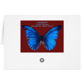 Blaue Schmetterlinge, Vatertagskarte (Rückseite Horizontal)