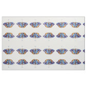 Blaue Schmetterlinge Wasserfarben Kunst Stoff (Fat Quarter (45,7 x 55,9 cm))