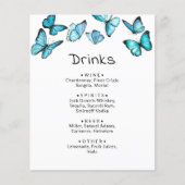 Blaue Schmetterlinge. Whimsical Wedding Drinks Men (Vorderseite)