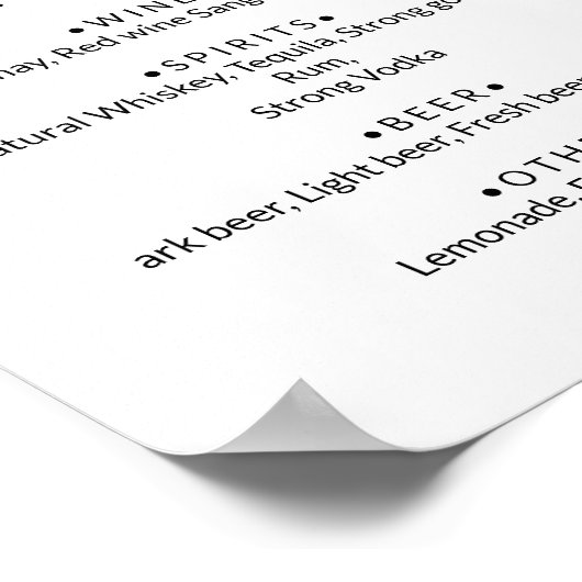 Blaue Schmetterlinge. Whimsical Wedding Drinks Men Poster (Ecke)