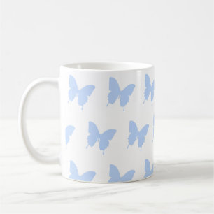 Blaue Schmetterlinge wiederholen Geschenk weiße Ta Kaffeetasse