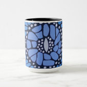 Blaue Schmetterlingmandala-Tasse Tasse (Zentrum)