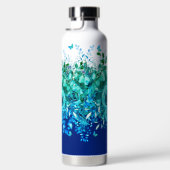 Blaue Schmetterlings-Blumen-Wasserflasche Trinkflasche (Rechts)