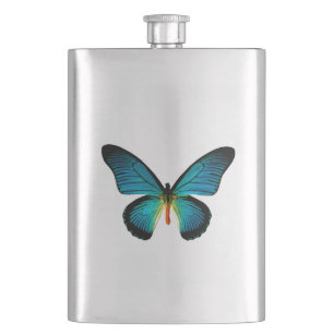 Blaue Schmetterlings-Flasche Flachmann