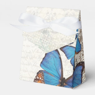 Blaue Schmetterlings-Hochzeit im Vintage-Stil Geschenkschachtel