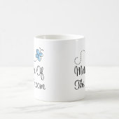 Blaue Schmetterlings-Hochzeits-Mutter der Kaffeetasse (Mittel)