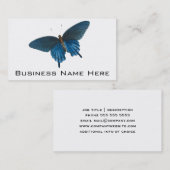 Blaue Schmetterlings-Illustration Visitenkarte (Vorne/Hinten)