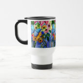 Blaue Schmetterlings-Reise-Tasse Reisebecher (Links)