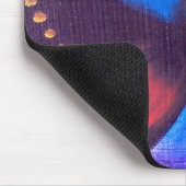 Blaue Schmetterlings-Sonnenuntergang-Malerei - Mousepad (Ecke)