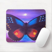 Blaue Schmetterlings-Sonnenuntergang-Malerei - Mousepad (Mit Mouse)
