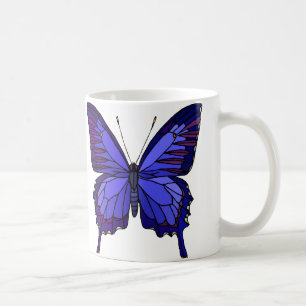 Blaue Schmetterlings-Tasse Kaffeetasse