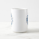 Blaue Schmetterlings-Tasse mit Blumenmuster Kaffeetasse (Mittel)