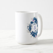Blaue Schmetterlings-Tasse mit Blumenmuster Kaffeetasse (VorderseiteRechts)