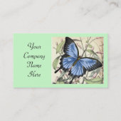Blaue Schmetterlings-Visitenkarte mit Adresse Visitenkarte (Rückseite)
