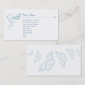 Blaue Schmetterlings-Visitenkarten Visitenkarte (Vorne/Hinten)