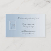 Blaue Schmetterlings-Wirbels-Geschäfts-Karte Visitenkarte (Rückseite)