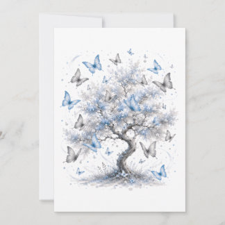 Blaue Schmetterlingsbaum-Papierumschlag