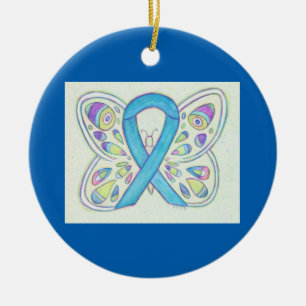 Blaue Schmetterlingserlebnisse Maßgeschneiderte Or Keramik Ornament
