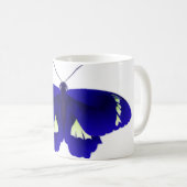 Blaue Schmetterlingskunst 3 Kaffeetasse (VorderseiteRechts)