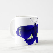 Blaue Schmetterlingskunst 3 Kaffeetasse (Vorderseite Links)