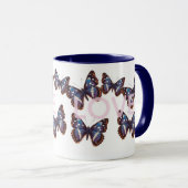 Blaue Schmetterlingsliebe Tasse (VorderseiteRechts)