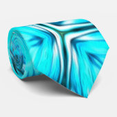 Blaue Schmetterlingsmuster Krawatte (Gerollt)