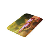 Blaue Schmetterlingsnatur Abstrakt erschüttert Badematte (Schrägansicht)