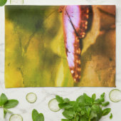 Blaue Schmetterlingsnatur Abstrakt erschüttert Geschirrtuch (Gefaltet)