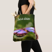 Blaue Schmetterlingsnatur Nah Personalisiert Tasche (Von Nahem)