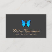 Blaue Schmetterlingsnatur Visitenkarte (Vorderseite)