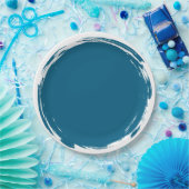 Blaue Schmiereplatte Pappteller (Party)