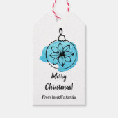 Blaue Schmucktafeln Geschenkanhänger (Vorderseite)
