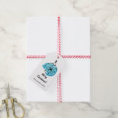 Blaue Schmucktafeln Geschenkanhänger (Mit Garn)