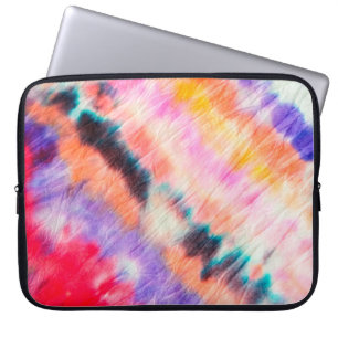 Blaue schmutzige Kunstmalerei. Tie Dye Textur. Lil Laptopschutzhülle